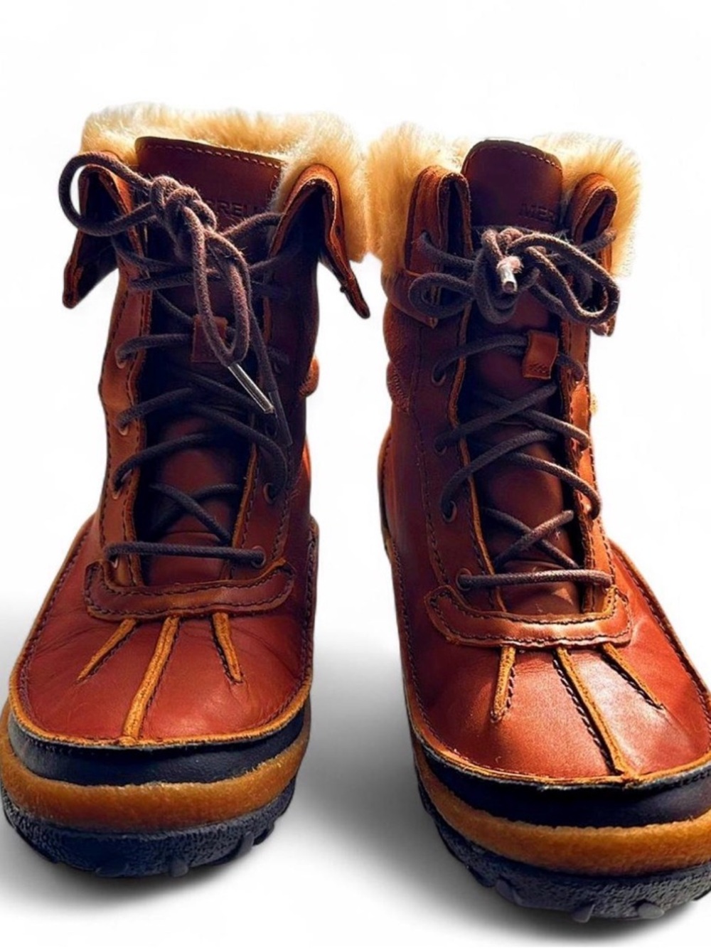 Merrell Women’s Winter Waterproof Insulated Faux Fur Boots size 7.5 - Picture 2 of 8